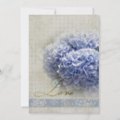 ロマンチックブルーアジサイのウェディング 招待状 (裏面)