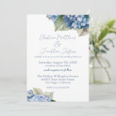 ロマンチックブルーアジサイの花 招待状 (スタンド正面)