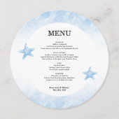 ロマンチックブルーシーラウンドメニューカード メニュー (正面)