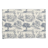 ロマンチックブルートイレデジュイフランスの、カントリースタイル 枕カバー (正面右)