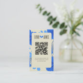 ロマンチックブルー結婚フローラ エンクロージャーカード (スタンド正面)