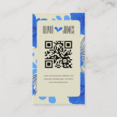 ロマンチックブルー結婚フローラ エンクロージャーカード (正面)