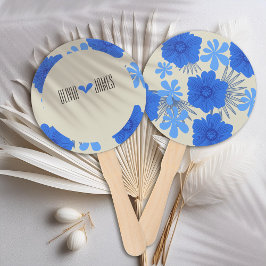 ロマンチックブルー結婚フローラ ハンドファン