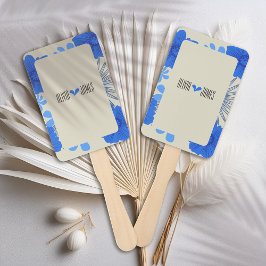 ロマンチックブルー結婚フローラ ハンドファン