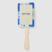 ロマンチックブルー結婚フローラ ハンドファン (正面)