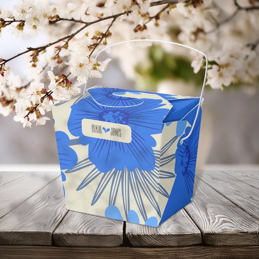 ロマンチックブルー結婚フローラ フェイバーボックス