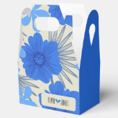 ロマンチックブルー結婚フローラ フェイバーボックス (オープン)