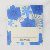 ロマンチックブルー結婚フローラ プレイスカード (外部開封)