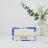ロマンチックブルー結婚フローラ プレイスカード (スタンド正面)