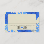 ロマンチックブルー結婚フローラ プレイスカード (正面)