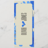 ロマンチックブルー結婚フローラ メニュー (裏面)