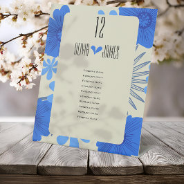 ロマンチックブルー結婚フローラ 台座サイン