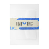 ロマンチックブルー結婚フローラ 招待状ベリーバンド (正面例)