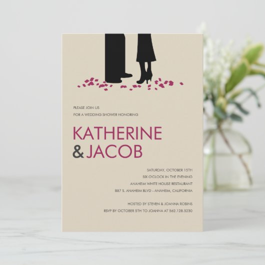 ロマンチックブーウェディングシャワー招待状 招待状 (スタンド正面)
