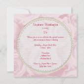 ロマンチックブーケバラ25誕生日 招待状 (裏面)