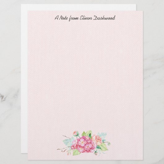 ロマンチックブーケ筆記用紙 レターヘッド (正面/裏面)