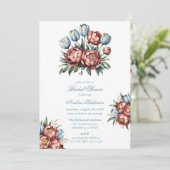 ロマンチックペオニー&チューリップブライダルシャワー 招待状 (スタンド正面)