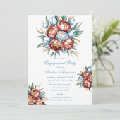 ロマンチックペオニー&チューリップ婚約パーティ 招待状 (スタンド正面)