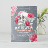 ロマンチックホラーアダルトハローウィンパーティ招待状 招待状 (スタンド正面)