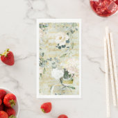 ロマンチックホワイトグリーン&金ゴールド植物学フローラ (インサイチュ)