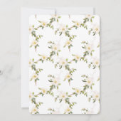ロマンチックホワイトフローラブライダルシャワー 招待状 (裏面)