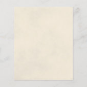 ロマンチックホワイトローズバジェット結婚式招待状 (裏面)