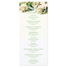 ロマンチックホワイトローゼス結婚式 プログラム