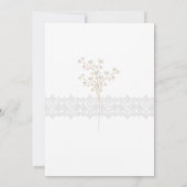 ロマンチックホワイト赤面フローラ結婚式招待状 招待状 (裏面)