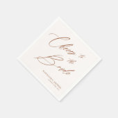 ロマンチックボヘミアンウィムシースクリプトブライダルシャワー スタンダードカクテルナプキン (角)