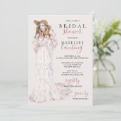 ロマンチックボヘミアンブライドブライダルシャワー 招待状 (スタンド正面)