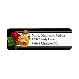 ロマンチックボヘミアヴィンテージバラアドレス ラベル