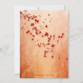 ロマンチックボホシック秋結婚式招待状 招待状 (裏面)