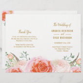 ロマンチックボホトライバル結婚式 プログラム (正面/裏面)