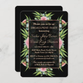 ロマンチックボホフローラユーカリ婚約パーティ 招待状 (正面/裏面)