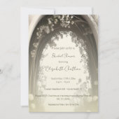 ロマンチックボホボタニカルアーチブライダルシャワー 招待状 (正面)