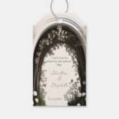 ロマンチックボホボタニカルアーチ結婚式の引き出物 ギフトタグ (正面)