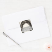 ロマンチックボホボタニカルアーチ結婚式の引き出物 スクエアシール (封筒)