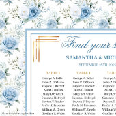 ロマンチックボホライトブルー金ゴールドグリッターシート ポスター