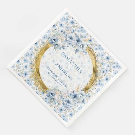 ロマンチックボホライトブルー金ゴールドグリッター結婚ズ (コーナー)