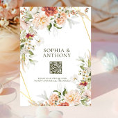 ロマンチックボホーピーニーバララヌンキュラス金ゴールド結婚ズ 招待状