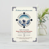 ロマンチックマウンテンアドベンチャー結婚式招待状 招待状 (スタンド正面)