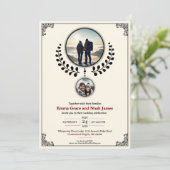 ロマンチックマウンテンアドベンチャー結婚式招待状 招待状 (スタンド正面)