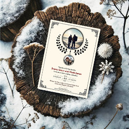 ロマンチックマウンテンアドベンチャー結婚式招待状 招待状