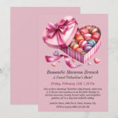 ロマンチックマカロンブランチ招待状 招待状 (正面/裏面)
