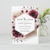 ロマンチックミニマルなバー結婚グンディ セーブザデート (スタンド正面)