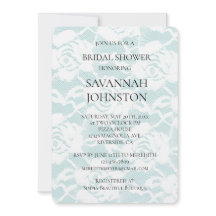 ロマンチックミントホワイトローズフローラブライダルシャワー