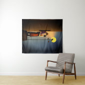 ロマンチックムーンライトバルコニー – ヴィンテージノアラブ タペストリー (インサイチュ(横))