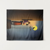 ロマンチックムーンライトバルコニー – ヴィンテージノアラブ タペストリー (正面(横))