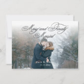 ロマンチックメリーな脚本と結婚した新婚の写真 シーズンカード (正面)