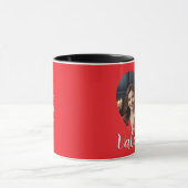 ロマンチックモダンかわいいバレンタインハートカスタム写真 マグカップ (中央)